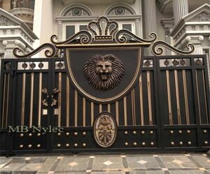 Modern Oriental Gate with Lion