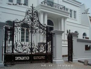 Baroque wrought iron gate