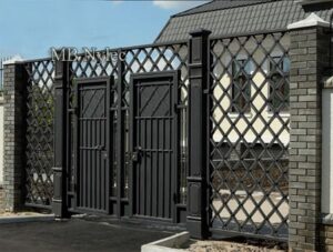 Industrial-style gate