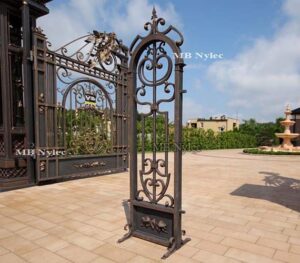 Elegant Forged Fence Post