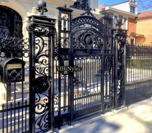 Openwork Forged Fence Pillar