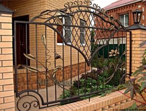 Fence with Lilies and Lattice