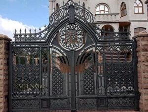 Gothic wrought iron gate