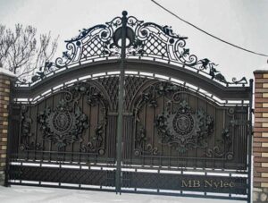 Baroque Gate with Steel Infill