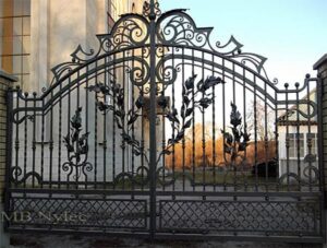 Gate with forged vines