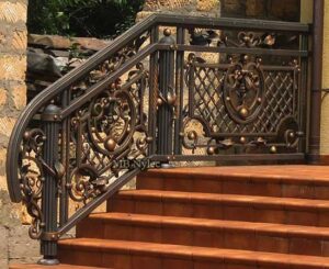 Massive Forged Step Railing