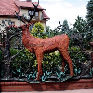 Fence with Life-Size Deer