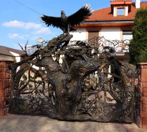 Forest Gate with Oak and Eagle