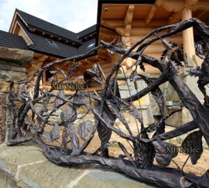 Fence with Hand-Made Tree Branches