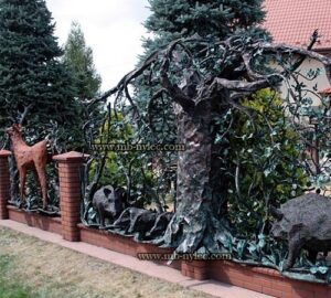 Hunting Fence with Animals