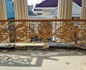 Gilded Oriental Balcony Railing