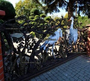 Sliding Gate with Herons