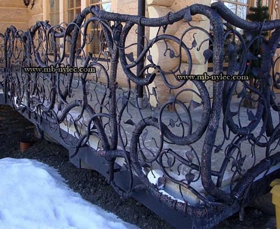 Wrought iron railing in natural style