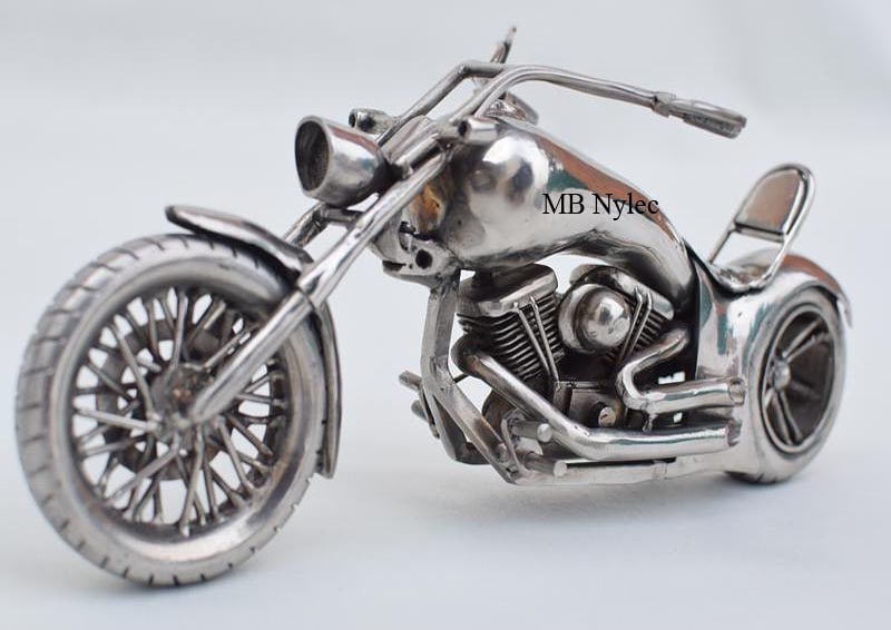 Chopper - Hand-made figure from stainless steel forged