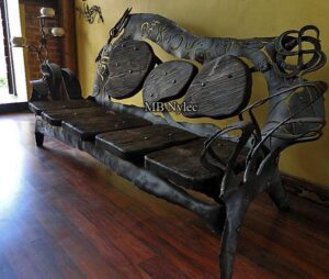 Antiqued Loft Bench