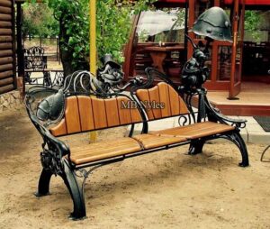 Alice in Wonderland Forged Bench