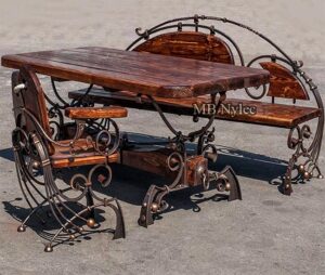 Rustic Wrought Iron Garden Set