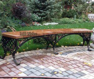 Backless Forged Garden Bench