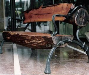 Rustic Log Garden Bench