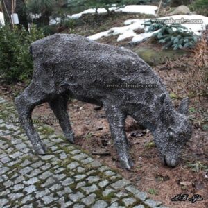 Grazing Roe Deer Sculpture