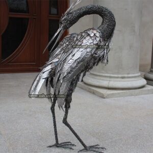 Steel Heron Figure