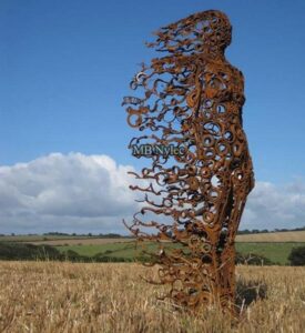 Dissolving Figure Steel Statue