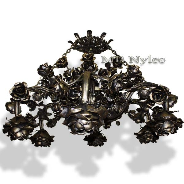 Forged Rose Chandelier