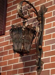 Elegant Forged Wall Lantern