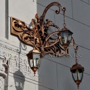 Forged 3-Arm Garden Wall Lamp