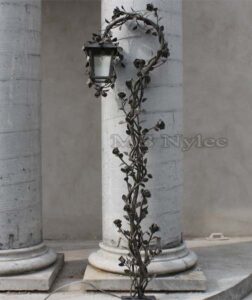 Forged Rose Lamp