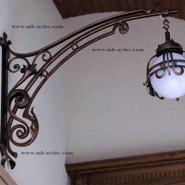 Forged Wall Lamp with a Long Arm
