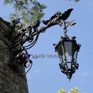 Large Forged Steel Wall Lamp
