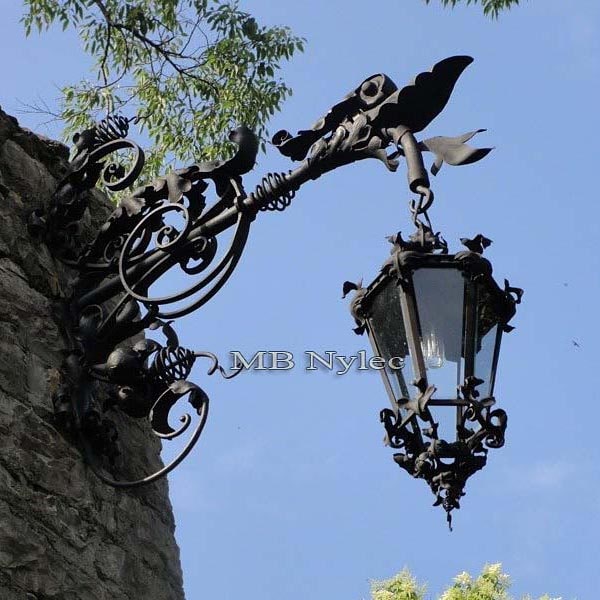 Large Forged Steel Wall Lamp