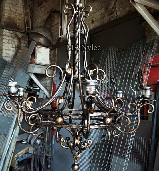 Steel forged chandelier