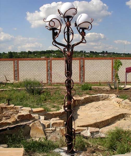 Art Nouveau Forged Lamp