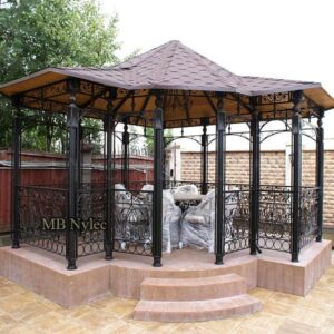 Gazebo with shingle hip roof