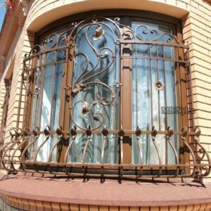 Curved window grille