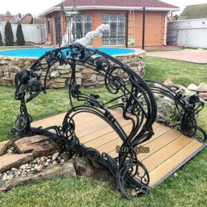 Art Nouveau garden bridge