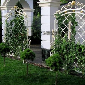 White vine trellis panels