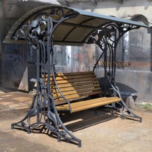 Swing with forged leaves