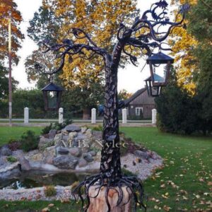 Forged Tree Lamp