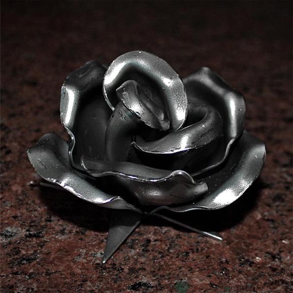 Wrought iron rose k10 80mm