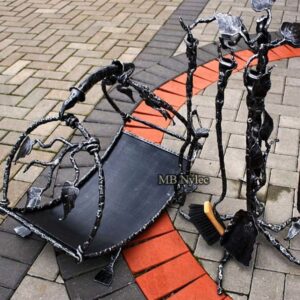 Rustic Forged Fireplace Set