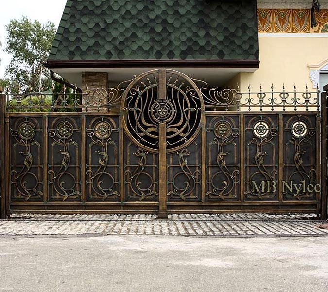 A sophisticated blacksmith entrance gate