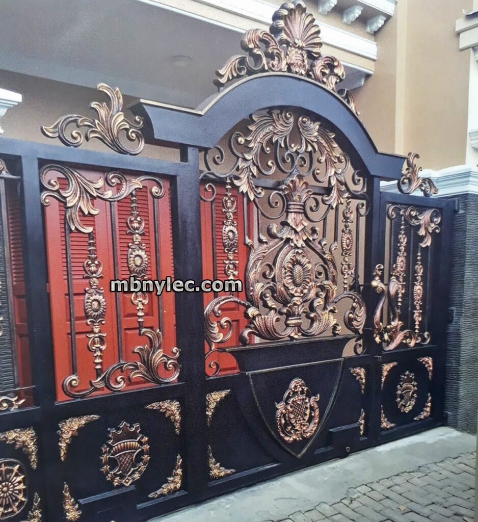 Exclusive oriental openwork sliding gate