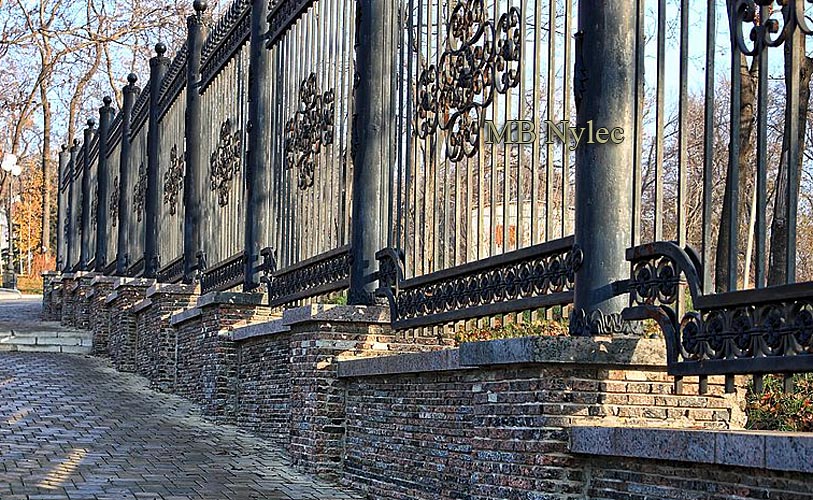 Massive forged fence for the manor, palace, castle 