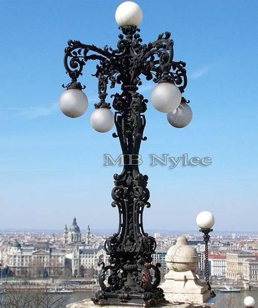 A massive baroque wrought iron lantern