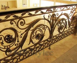 Brass-Toned Palace Railing