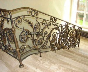 Balustrade with Forged Leaves