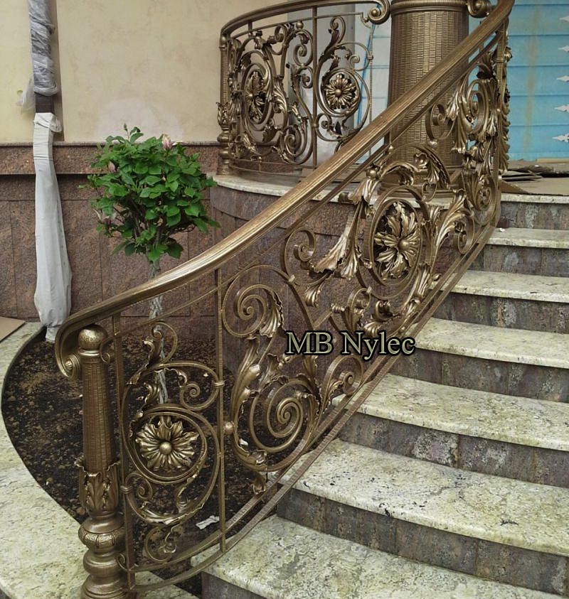 Forged baroque stair railing